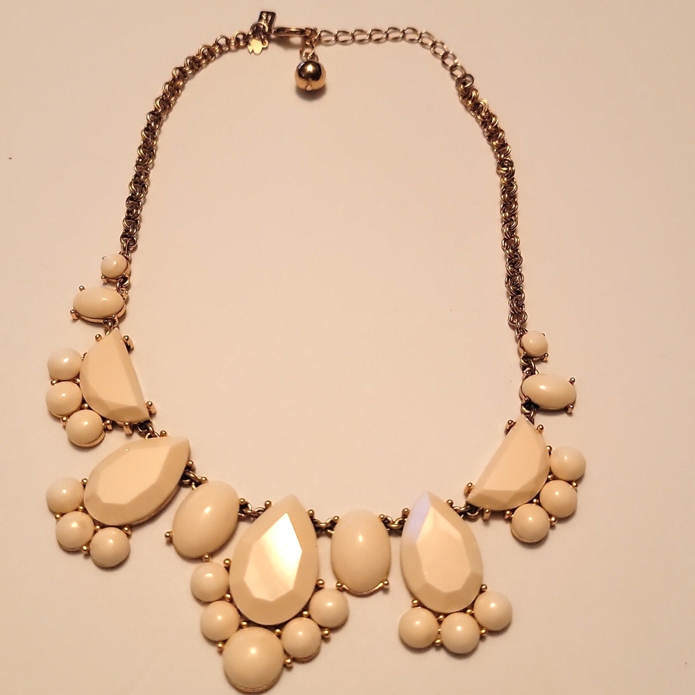 Kate Spade Day Tripper Cream Resin Gold Tone Necklace